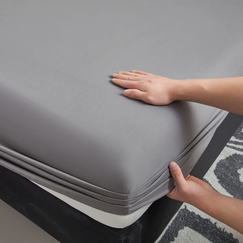 WASART Cotton bed sheet elastic fitted sheet mattress protector cover couple bed linen 180x200 luxury bedding queen king size