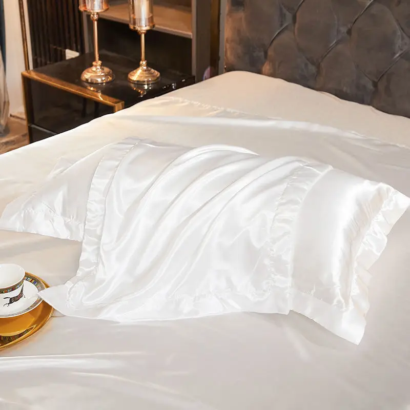 WASART Luxury satin rayon bedding set summer white duvet cover single double queen king size quilt cover 150/180 comforter cover