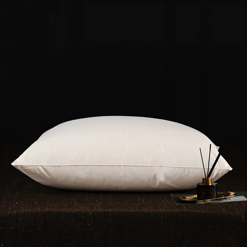 95% Goose Down Pillow with 5% Elastic Fiber Soft Pure Cotton Pillow Cover Rectangle Bedroom Sleep Pillows 5 Star Hotel Pillow