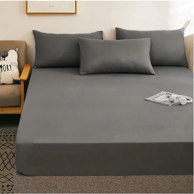 WASART Elastic fitted sheet mattress protector cover couple bedroom luxury double bed bedding queen king size bedsheet 90/150cm