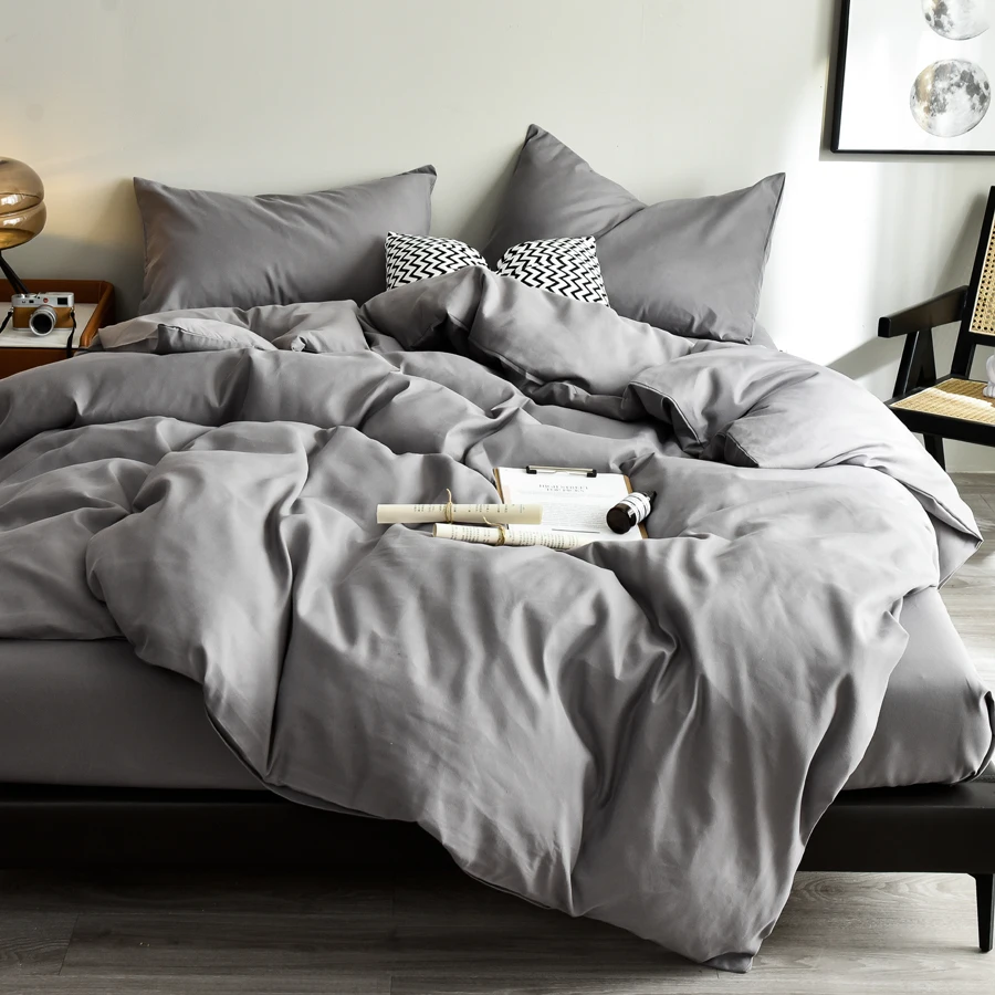 WASART Four Seasons White Bedding Four-Piece Set 220x224 Luxury King Size Home Hotel Duvet Cover Sheet Pillowcase Hypoallergenic