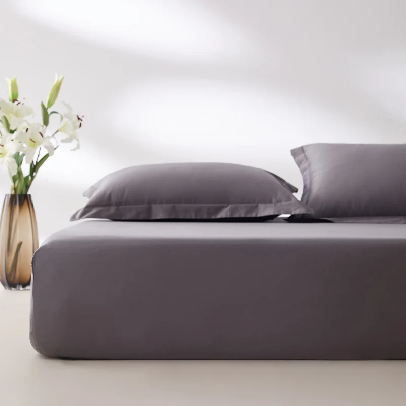 Premium Egyptian Cotton Fitted Sheet with Elastic Bands 800 Thread Count Mattress Covers for Single Double King Queen Bed Cover