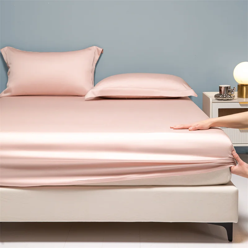 Premium Egyptian Cotton Bedding Fitted Sheet Elastic Band Around Mattress Cover Double Queen King Size Bed Cover No Pillowcase