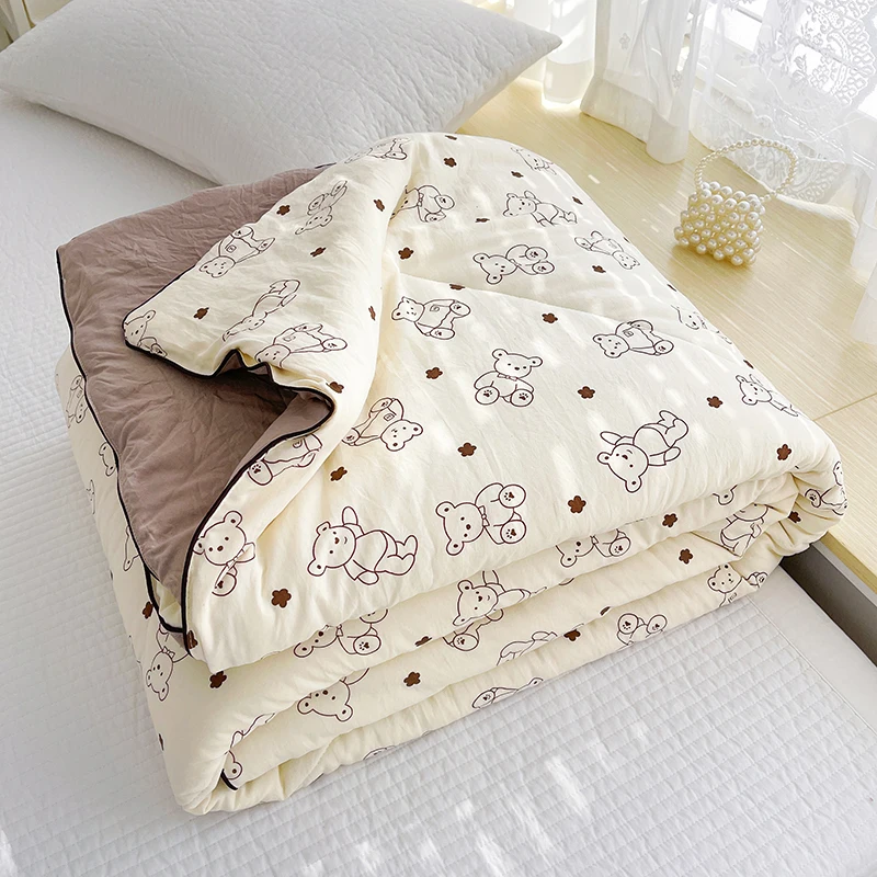 Summer Soy Fiber Thin Quilt Comforter Soft Air Conditioning Quilt/Duvet/Blanket Bed Duvets 150x200 200x230 Machine Washable