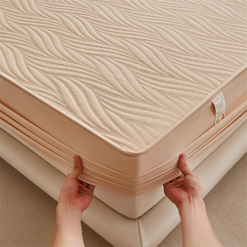 Waterproof 3D Air Fabric Thick Mattress Cover, 100% Waterproof Mattress Pad Protector, Ultra Soft Breathable Fitted Bed Sheet