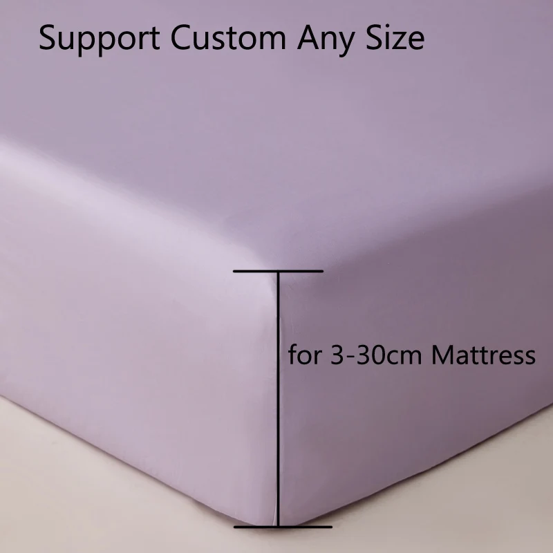 High End Egyptian Cotton Fitted Sheet with Elastic Bands Non Slip Adjustable Mattress Covers for Single Double Queen King Bed