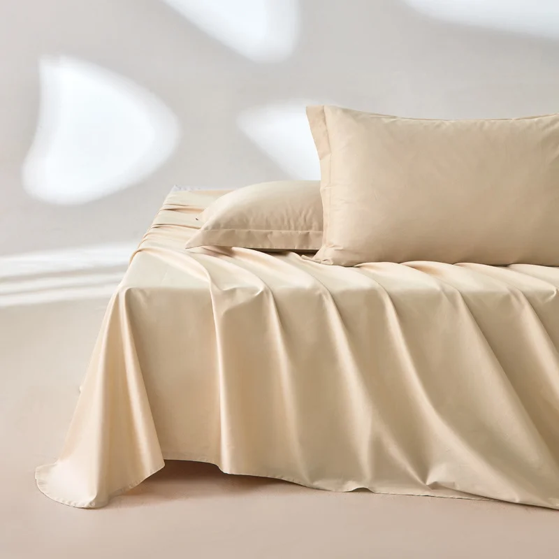 100% Egyptian Cotton Bed Sheet Set 1600 Thread Count Bedding Set Luxury Flat Top Sheet Fitted Bed Sheets Pillowcase Smooth Soft