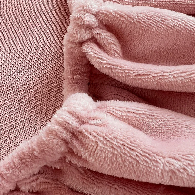 WASART Soft warm rabbit plush fitted sheet elastic mattress protector cover fluffy coral fleece 150cm winter bedsheet king size