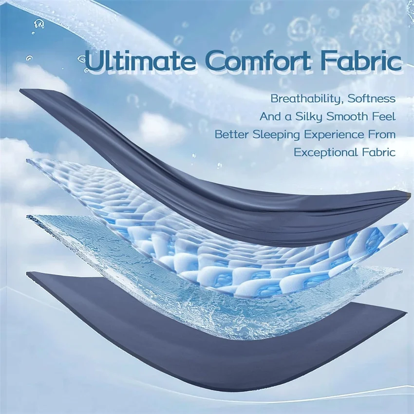 Newest Summer Quilt Soild Color Lightweight Comforter Soft Ice Silk Cooling Blanket with Double Side Arc-Chill Cold Tech Fabric