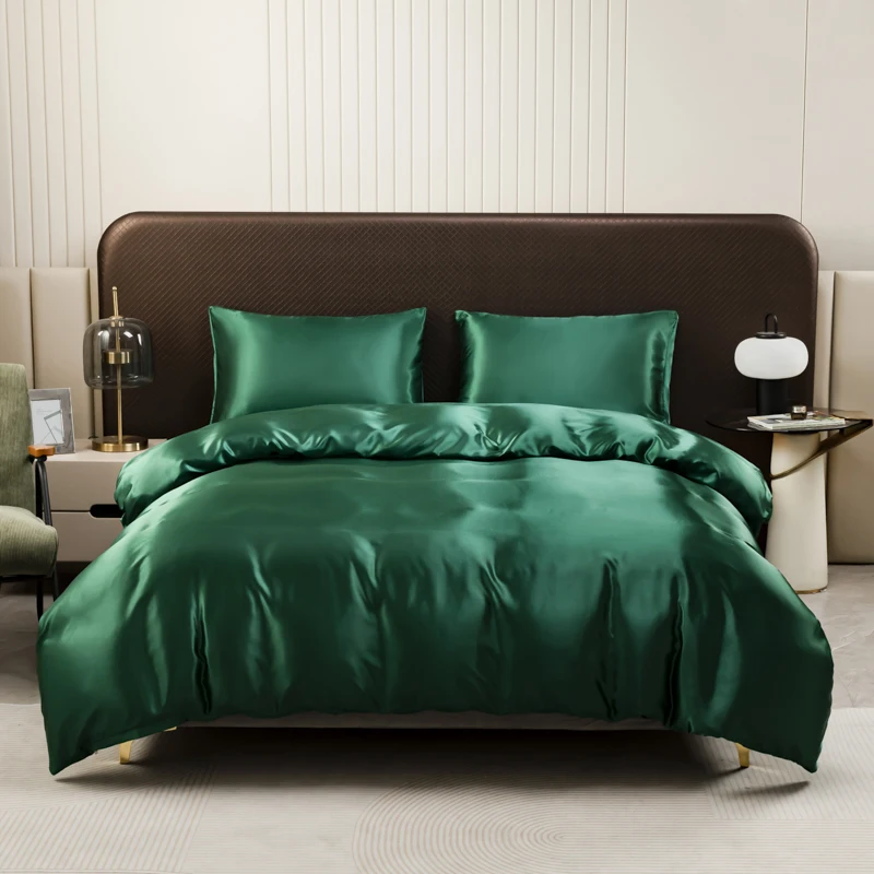 WASART Washable satin down duvet cover 220x240 couple room luxury double bed quilt cover bedding set twin full queen king size