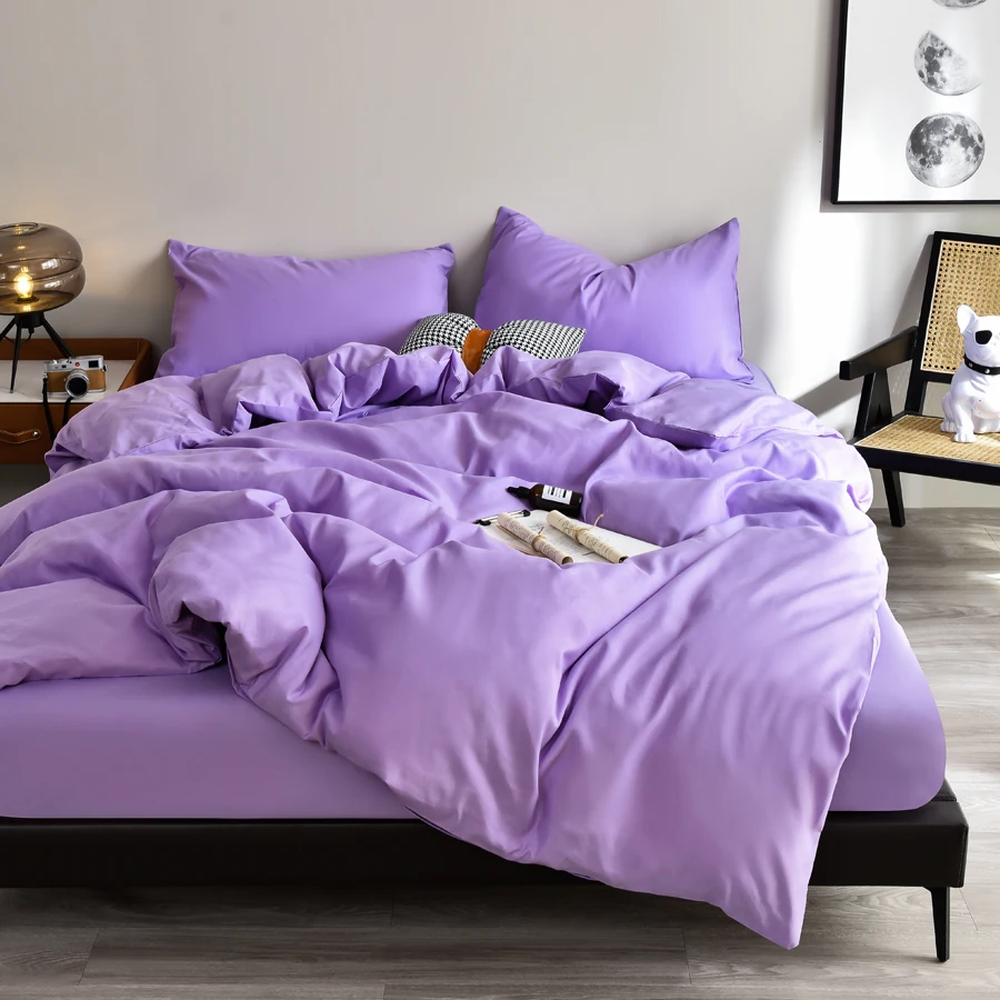 WASART Four Seasons White Bedding Four-Piece Set 220x224 Luxury King Size Home Hotel Duvet Cover Sheet Pillowcase Hypoallergenic