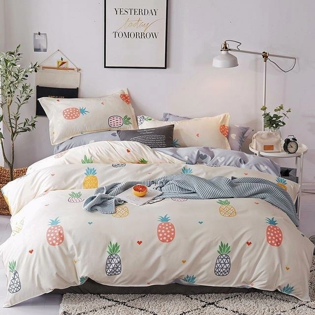 J5 Bedding Set Jpcs King Duvet Cover/ Quilt Cover/comforter Cover + 2 Pillowcase Bed Cover Size 150*200/180*220/200*200/220*240